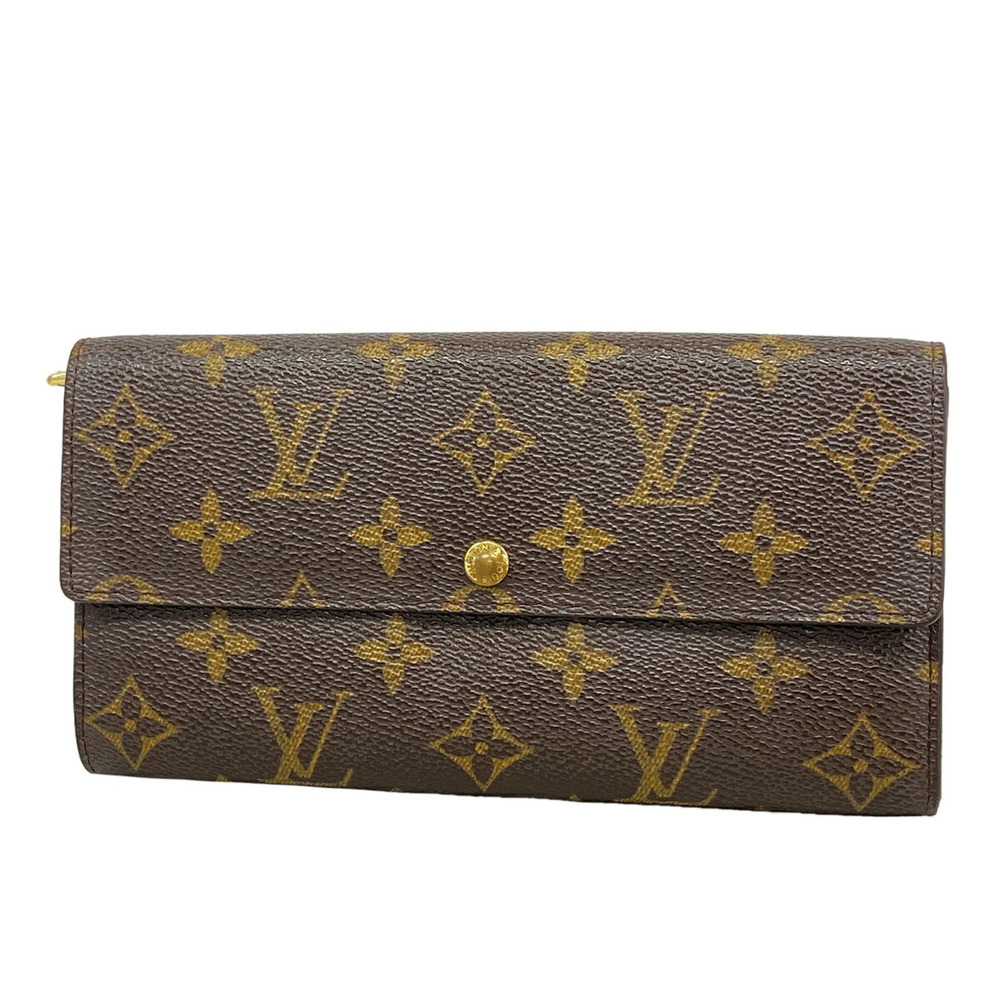 Louis Vuitton Monogram Portefeuille Sarah Long Wallet M61734 Brown Women's